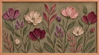 Muted Botanical Bloom | Textured 4K TV Art | Elegant Floral Wall Art screenshot 4