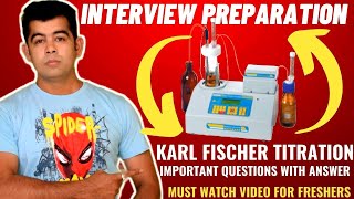 KARL FISCHER TITRATION I IMP QUESTIONS WITH ANSWER I HINDI