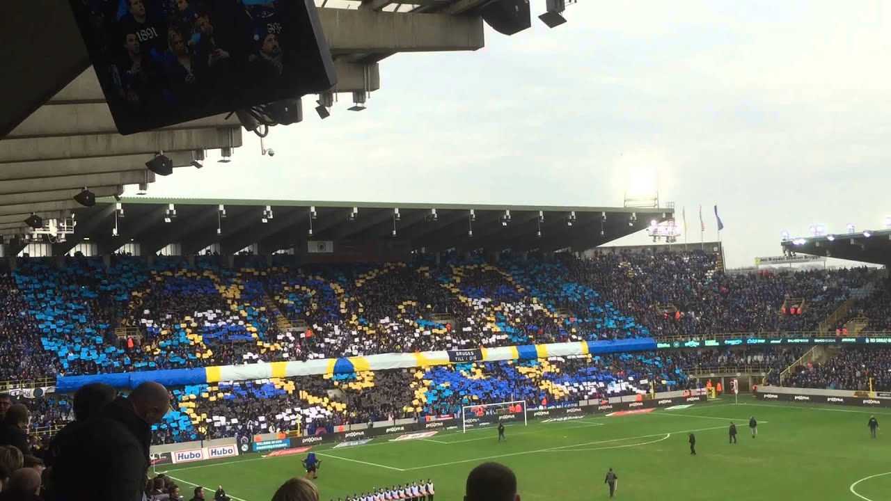UEFA Champions League Play-Off Round: Club Brugge - Manchester United (Tifo  Blue Army + CL hymne) 