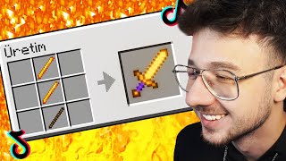 en VİRAL minecraft TİKTOK hilelerini denedim!