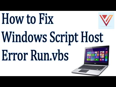 How to Fix Windows Script host error   |  script host   |   run.vbs