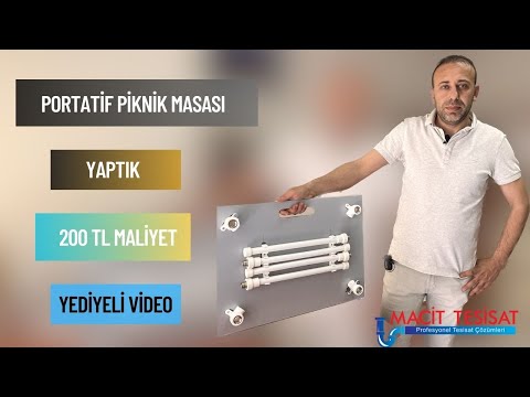 Borudan portatif piknik masası yaptık kendin yap!