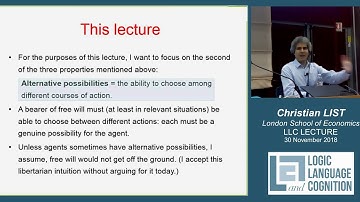 Christian LIST: Free will in a physical world