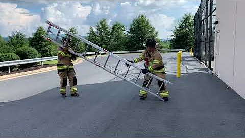 24’ extension ladder - two FF high/low carry and beam raise