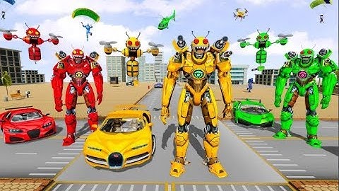 New Bee Robot Car Transformation Ep-1 | Amazing Rescue City Robot Car Android GamePlay