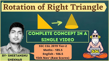 Rotation of Right Triangle | Cone Formation | Mensuration | SSC CGL & CHSL 2020 |