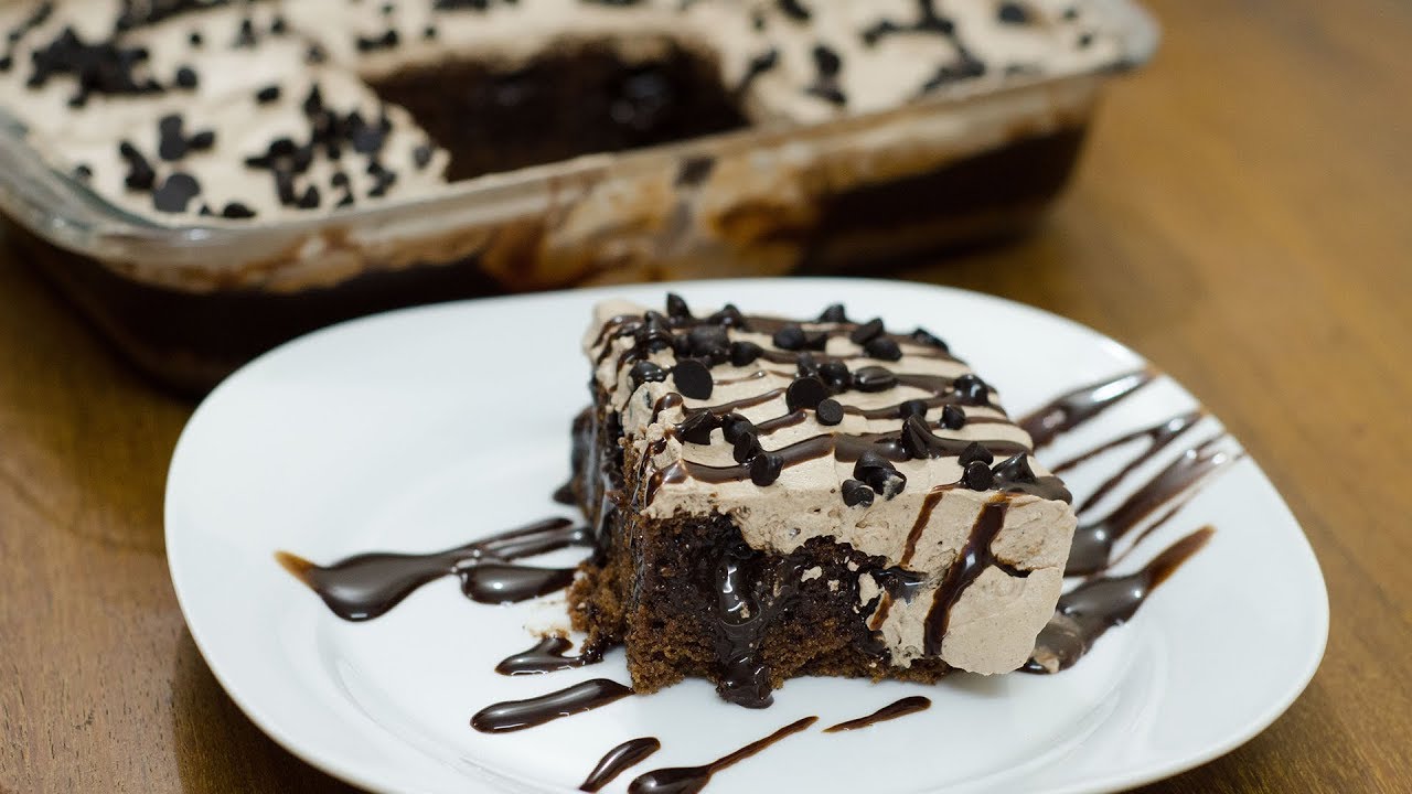 Eggless Chocolate Poke Cake l Without Oven