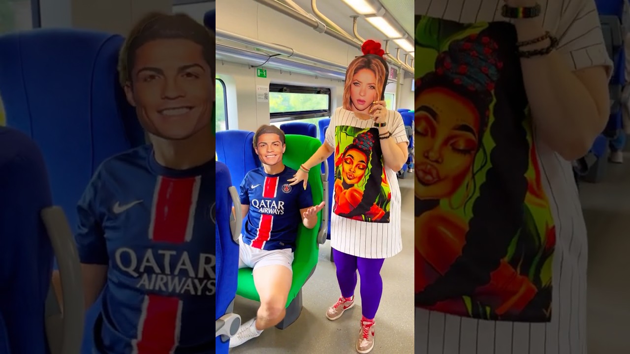 Ronaldo decided to meet Shakira on the subway but…😂#alexlips #pranks #funny #football #ronaldo