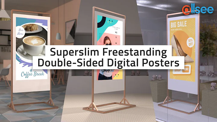 Superslim Freestanding Double-Sided Digital Posters