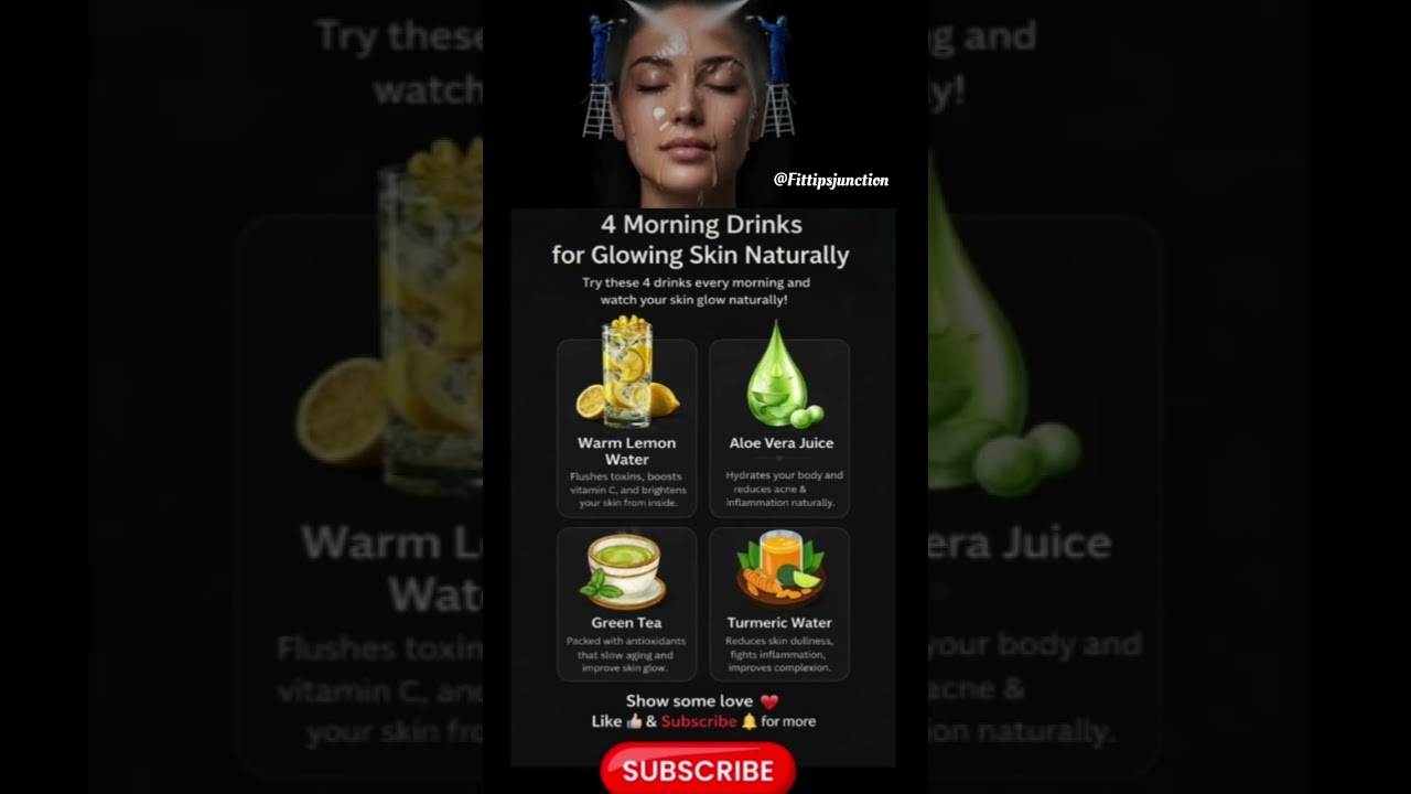 Drink These 4 Every Morning for Naturally Glowing Skin✨ 