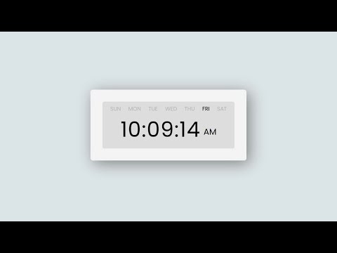 Digital clock using HTML CSS and JavaScript with free source code  |  Simple JavaScript project