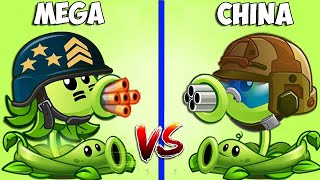 Every Peashooter & Pea Vine CHINA vs INTERNATIONAL version - Who Will Win? - PVZ 2 Battlez