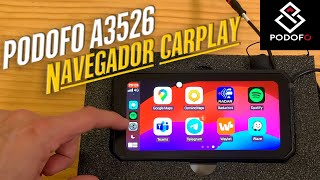 PODOFO A3526 Navegador Carplay inalámbrico para moto. Con o sin tu móvil.