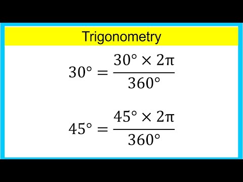 Trigonometry Degrees to Radians #math  #exam  #maths  #study