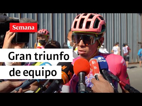 Rigo Urán celebró por lo alto la victoria de su equipo en la etapa 10 del Tour de Francia