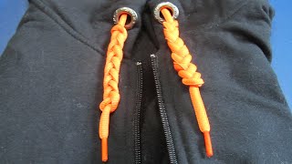 Ave Craft: How to Tie Hoodie Strings for beginners. Hoodie knots - single strand braid. #Shorts