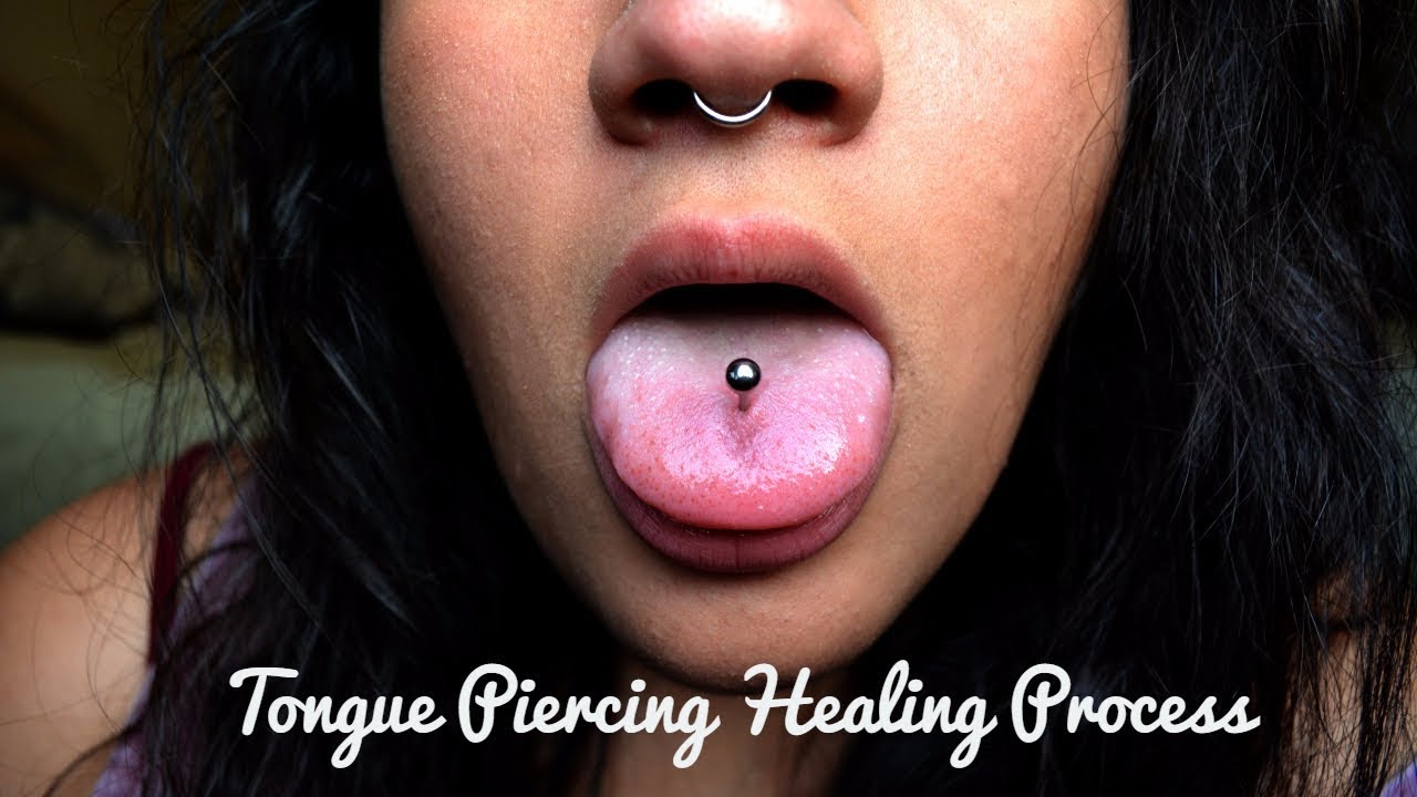 Tongue Piercing Healing Process (Days 2-6) - YouTube