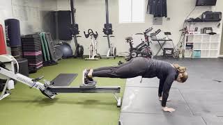 Rower pike ups