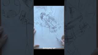 shorts | how to draw girl 117 | daily sketch | ballpoint pen