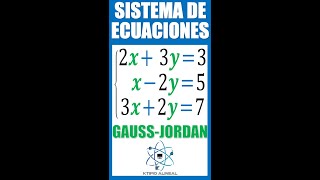 Sistema de Ecuaciones 3x2 Gauss Jordan tutorial algebralineal shorts