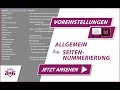 2 | Allgemein – Teil 2 // InDesign VOREINSTELLUNGEN – Seitennummerierung