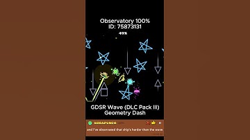 OBSERVATORY 100% GDSR Wave - Geometry Dash #guessthesong #shorts #geometrydash