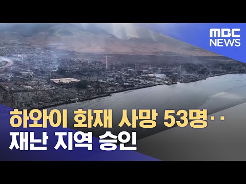 하와이 화재 사망 53명‥재난 지역 승인 (2023.08.11/12MBC뉴스)