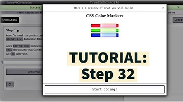 freeCodeCamp | Learn CSS color markers: step 32