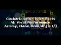 Gacharic Spin - Juicy Beats [ All Vocalists Performance ] #gacharicspin #rock