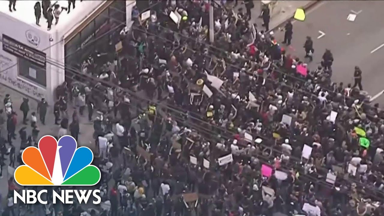 Protests Leave Little Space For Social Distancing As Coronavirus Rages On | NBC Nightly News