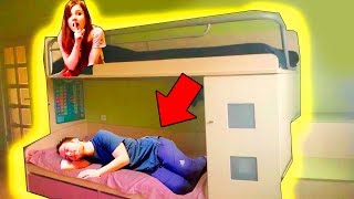 ПРОВЕЛА 24 ЧАСА В НОВОЙ ДВУХЭТАЖНОЙ КРОВАТИ ПАРНЯ / ОН НЕ ЗНАЛ ОБ ЭТОМ / ЧЕМ ЗАНИМАЕТСЯ ПАРЕНЬ ОДИН