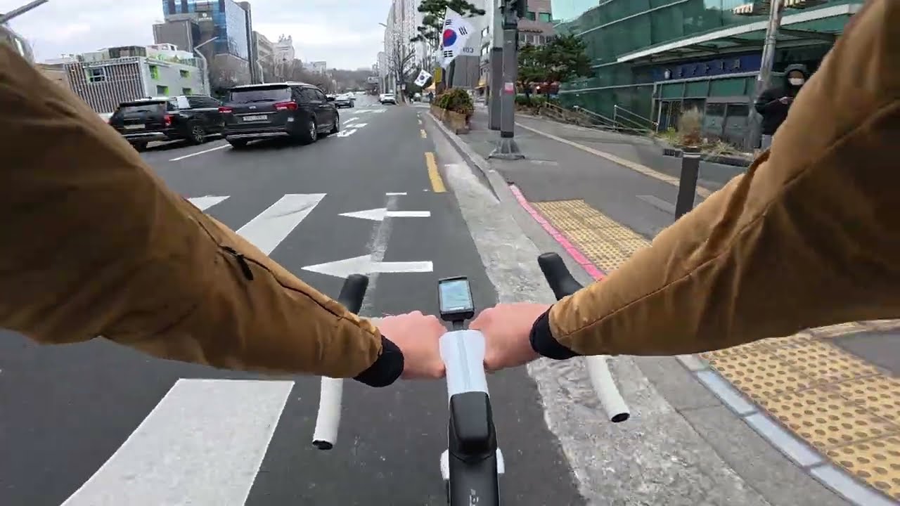 도심 속에서 남산 카페 라이딩 ( 1인칭 로드 영상 )