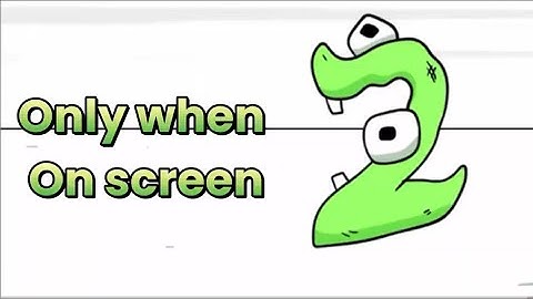 Number lore 4 but only when green 2 is on screen