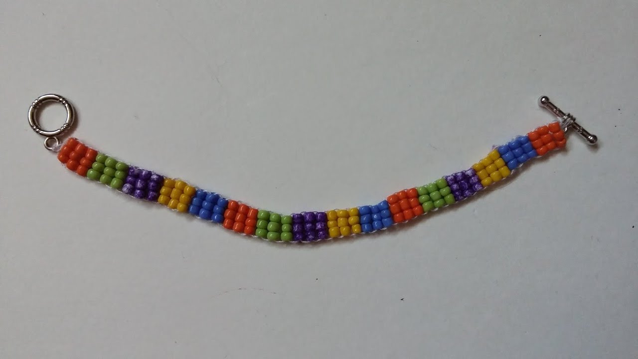 How to make seed beads bracelet in less than 1 hour. Jewelry making for  beginners 