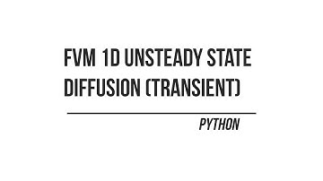 FVM for 1D UNSTEADY STATE DIFFUSION (Transient) Solver | Python