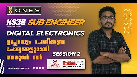 കേരള PSC KSEB Sub Engineer | Digital Electronics | Free YouTube Practice Session 2