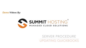 Server Procedure: Updating QuickBooks