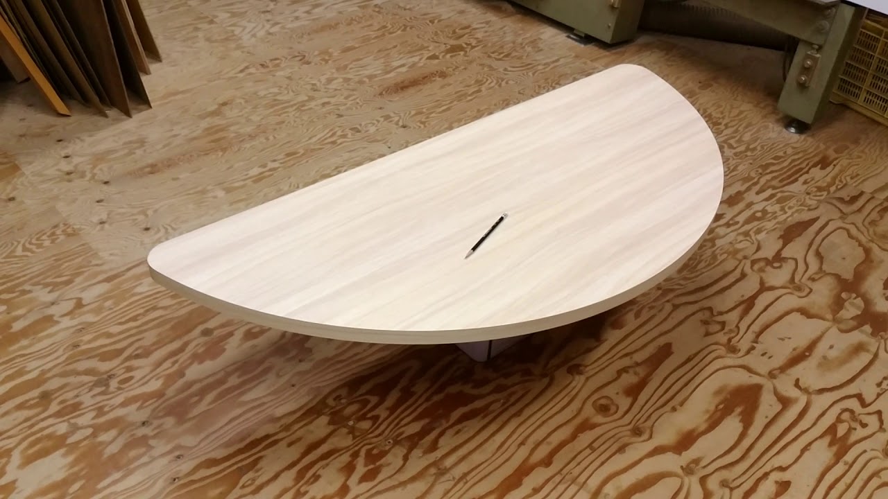 メラミン天板オーダー 半円形テーブル天板 メラミン化粧板仕上げ Youtube