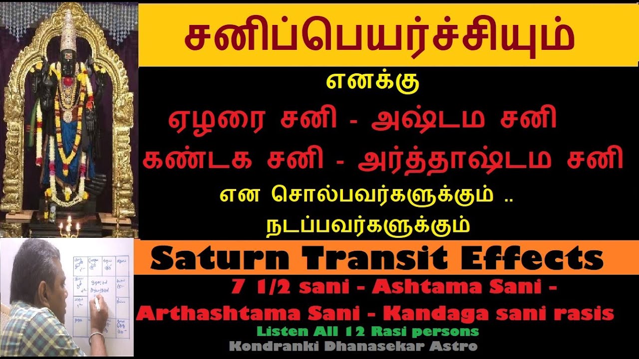 சனிப்பெயர்ச்சியும் |ஏழரை சனி -அஷ்டம சனி நடப்பவர்களுக்கும் | Sani ...