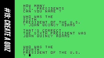 #19: Create a Quiz (101 Programming Tips & Tricks for the Texas Instruments TI-99/4A Home Computer)