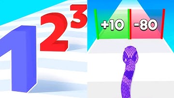 Number Master vs Snake Run Race / All Max Levels Gameplay Android,ios New Update