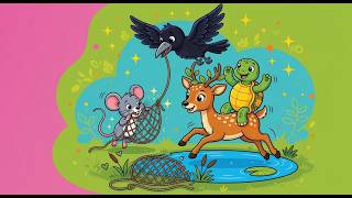 the four friends mouse crow deer and turtle