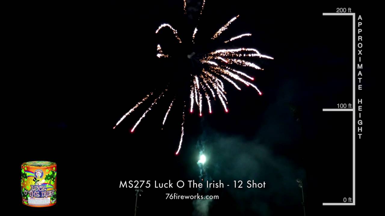 MS275 Luck o the Irish 12 Shot Fireworks YouTube