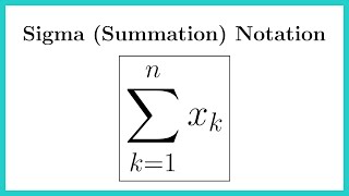 Introduction to Sigma (Summation) Notation