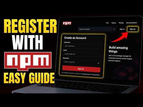 How to register with npm for managing mobile JavaScript dependencies - Full Guide