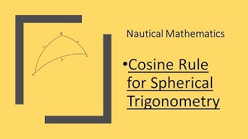 Cosine rule for spherical triangles