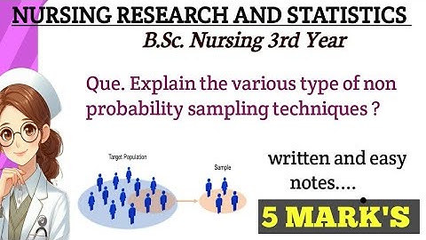 Non-Probability Sampling Techniques ! Nursing Research and Statics ! B.Sc. 3rd year Simple and Hindi