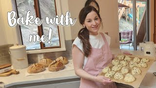 Join me as I prepare for a charity bake sale- Sourdough bread, chocolate chip scones and naan bread