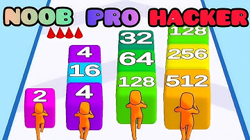 NOOB vs PRO vs HACKER in 2048 Run 3D