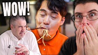 Pro Chef Reacts.. To Uncle Roger MAKING Carbonara!!